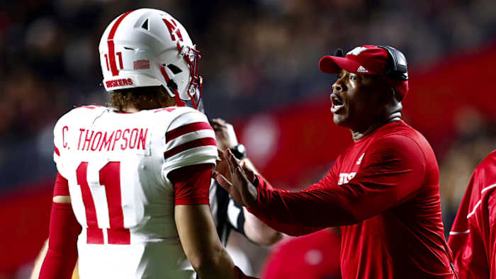 Casey Thompson and Mickey Joseph 2022 Nebraska vs Rutgers football